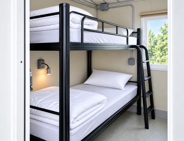 Bunk bed inside an accommodation room