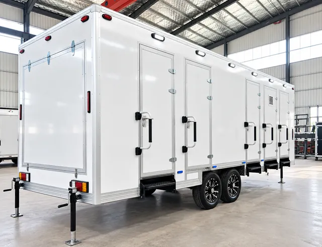 Shower trailer side and rear exterior