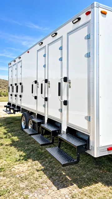 Combination trailer with multiple exterior entrances