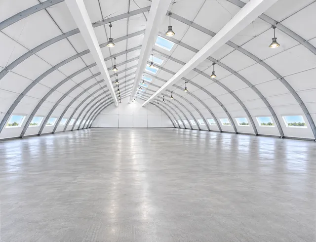 Open temporary hall interior